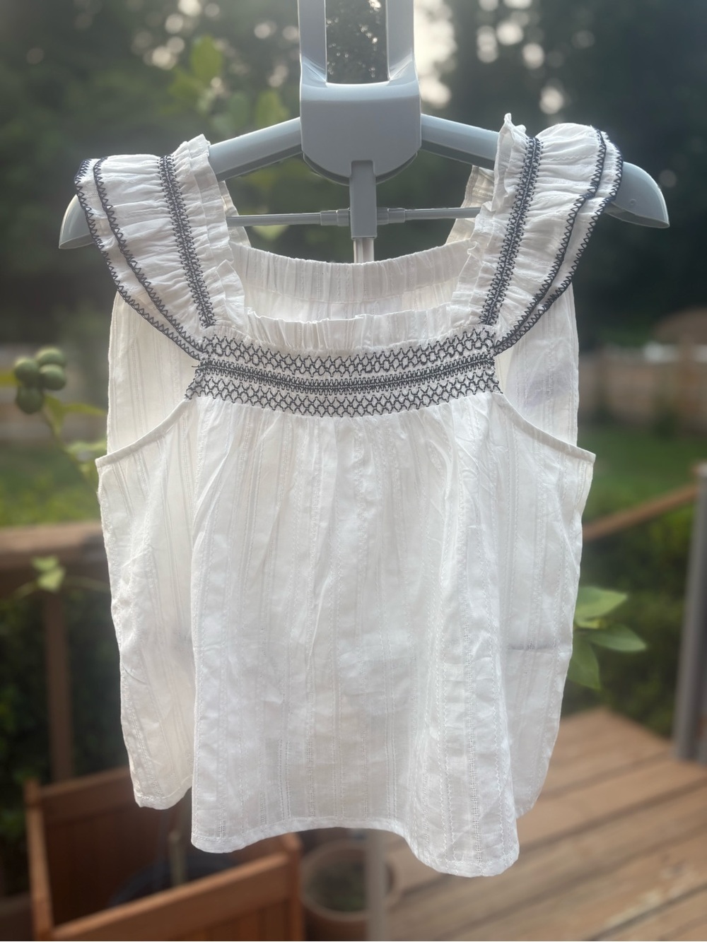 NWT Caroline Constas 100% Cotton Smocked Pajama Short Set - White / Small